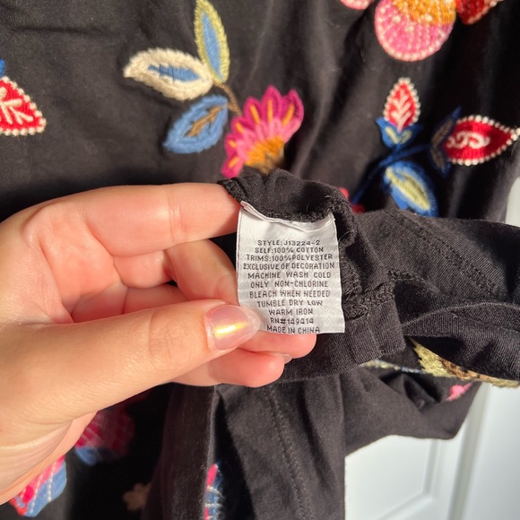 Johnny Was Embroidered Tee - Picture 4 of 6